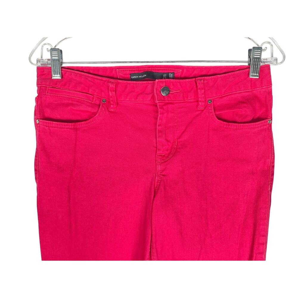 Karen Millen Skinny Jeans Womens 6 Hot Pink Statement Bold Colorful Summer Chic - Picture 2 of 6